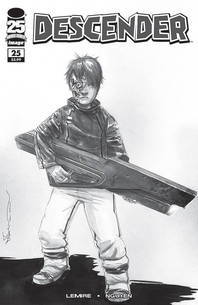 Descender #25 Cover D Black & White Walking Dead #104 Tribute Variant