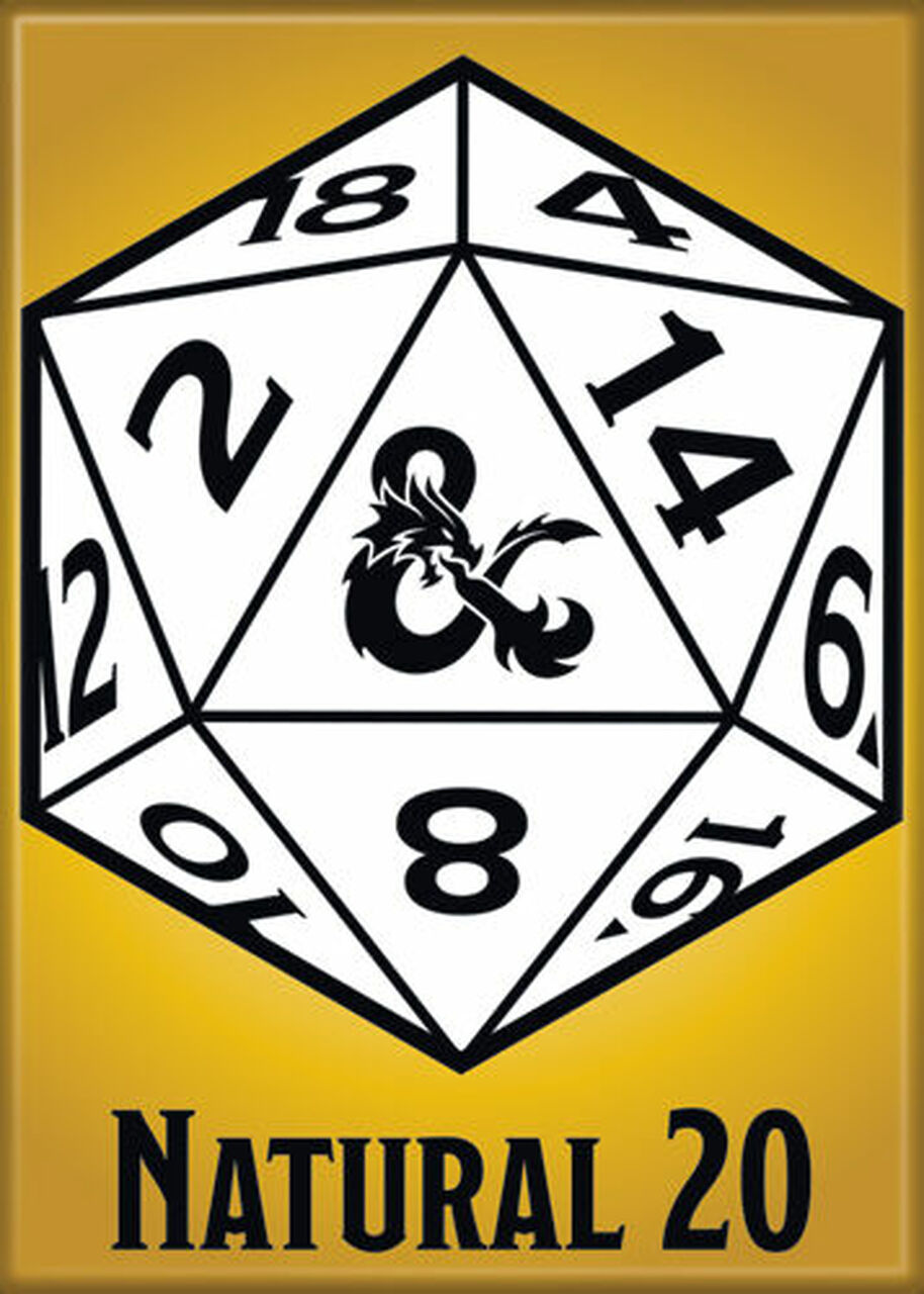 Dungeons & Dragons Natural 20 Magnet