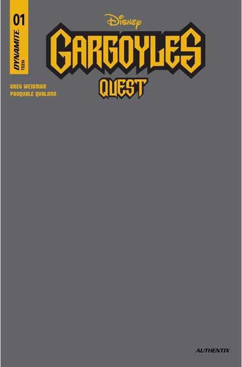 Gargoyles Quest #1 Cover K Last Call Bonus Stone Grey Blank Authentix