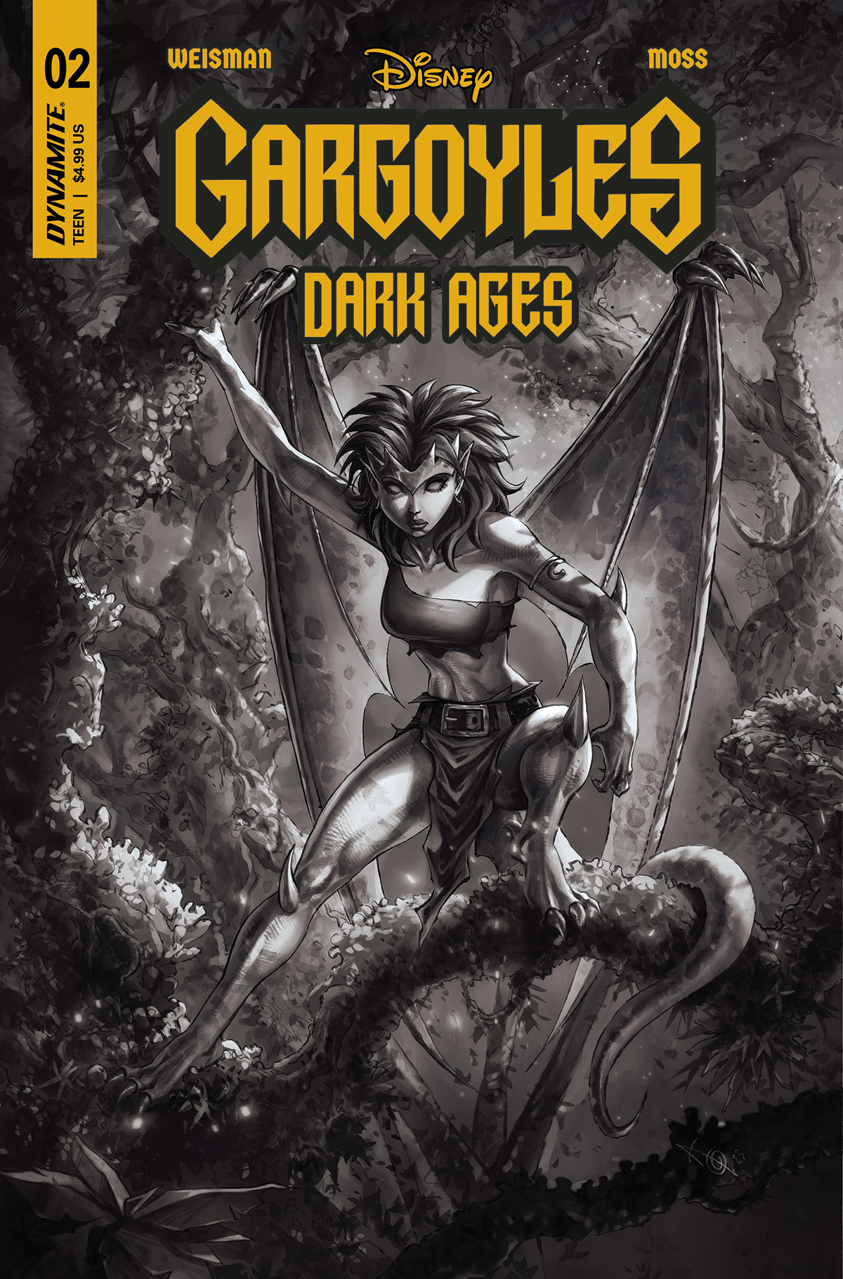 Gargoyles Dark Ages #2 Cover I 1 for 15 Incentive Quah Black & White