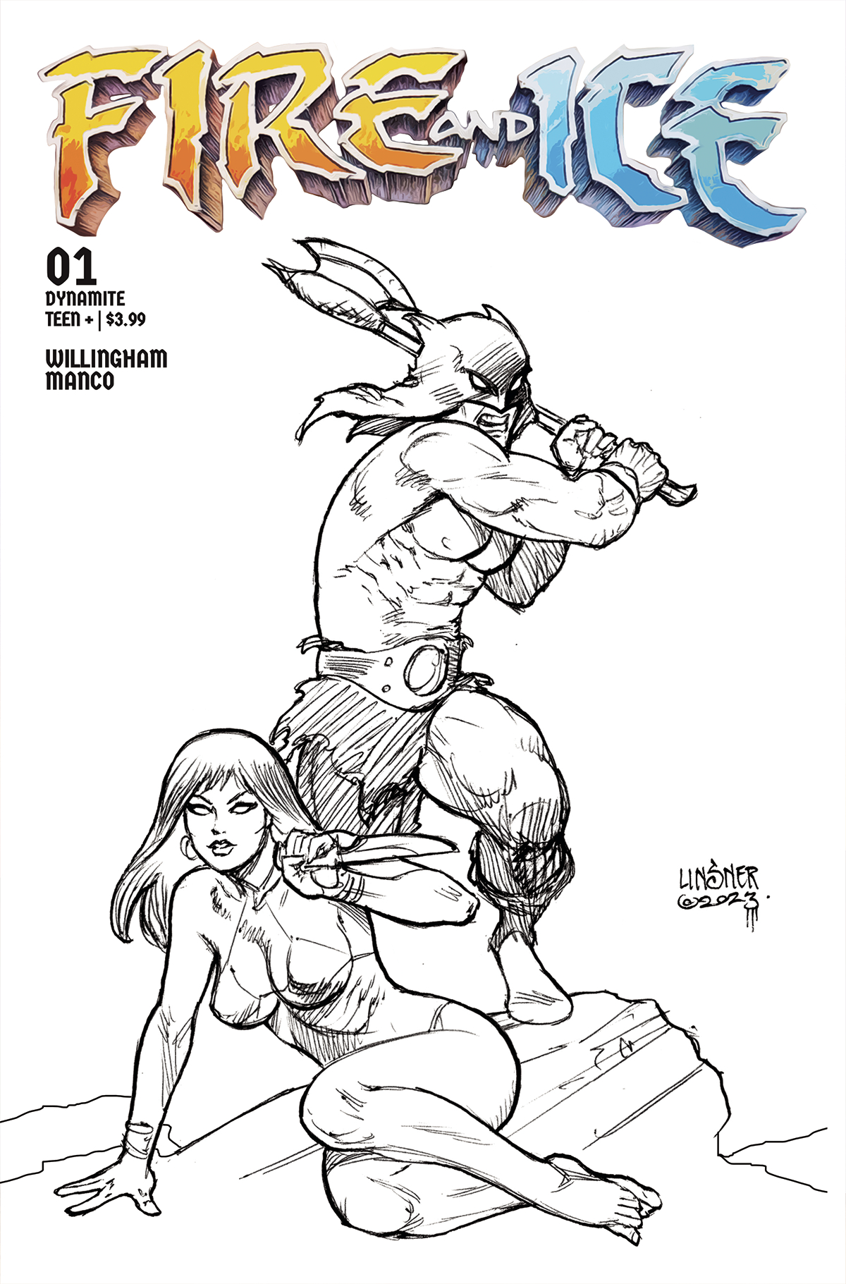 Fire And Ice #1 Cover H 1 for 15 Incentive Linsner Line Art