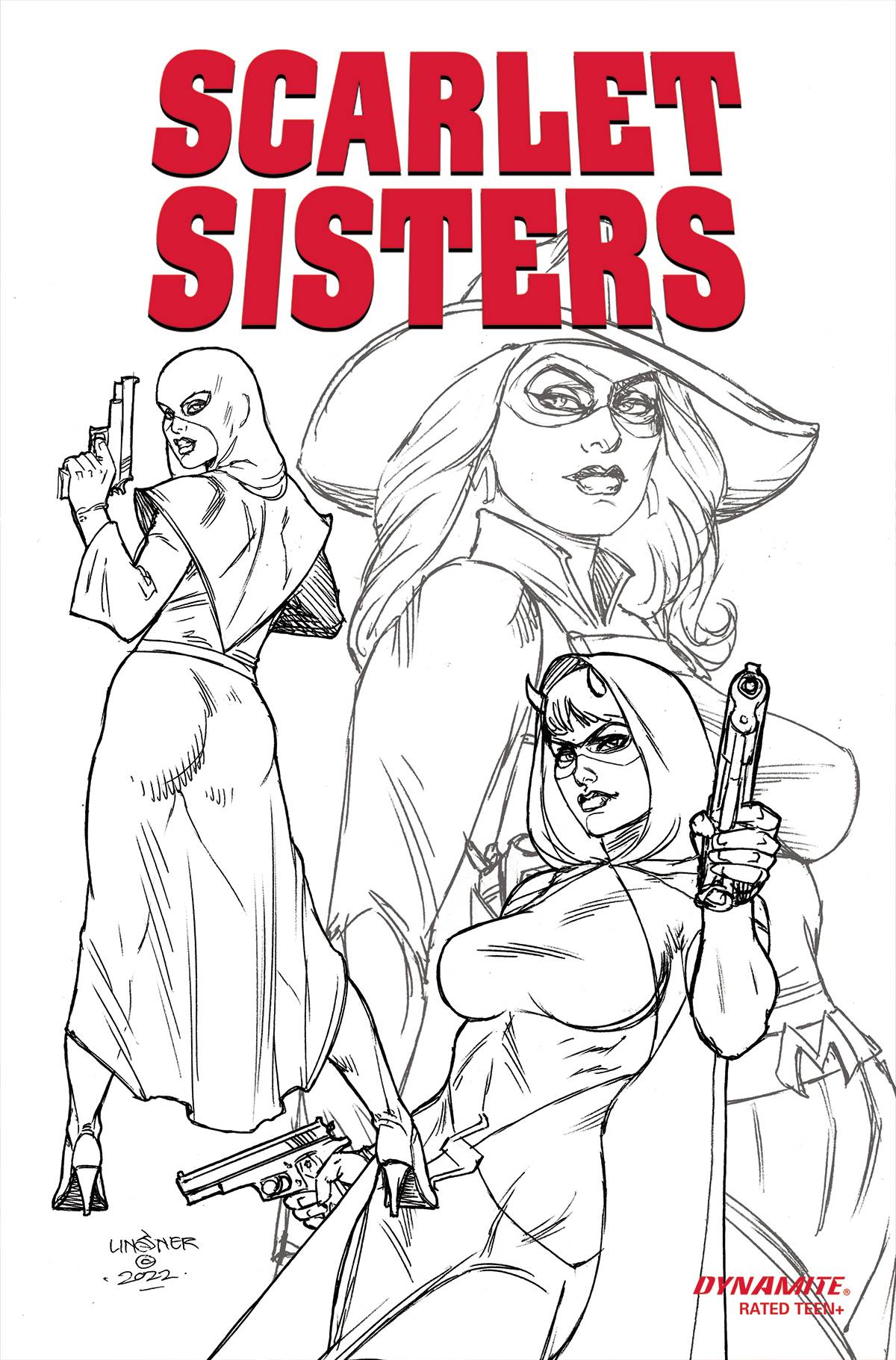 Scarlet Sisters One Shot Cover J 7 Copy Last Call Incentive Edgar Black & White