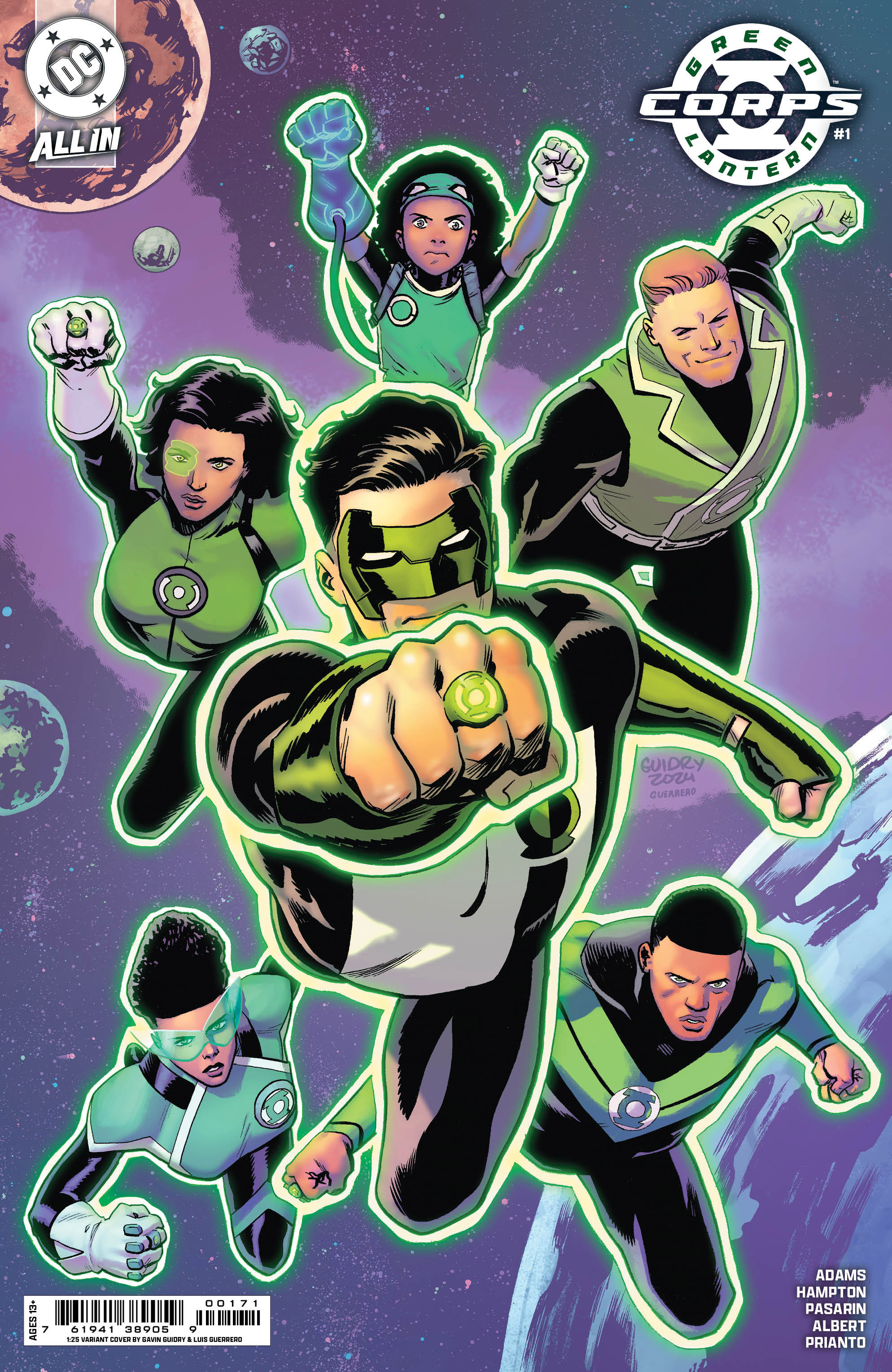 Green Lantern Corps #1 Cover G 1 for 25 Incentive Gavin Guidry Card Stock Variant