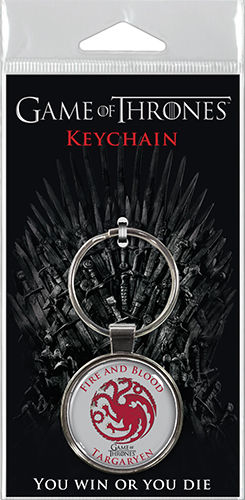 GOT Fire & Blood Targaryen Keychain