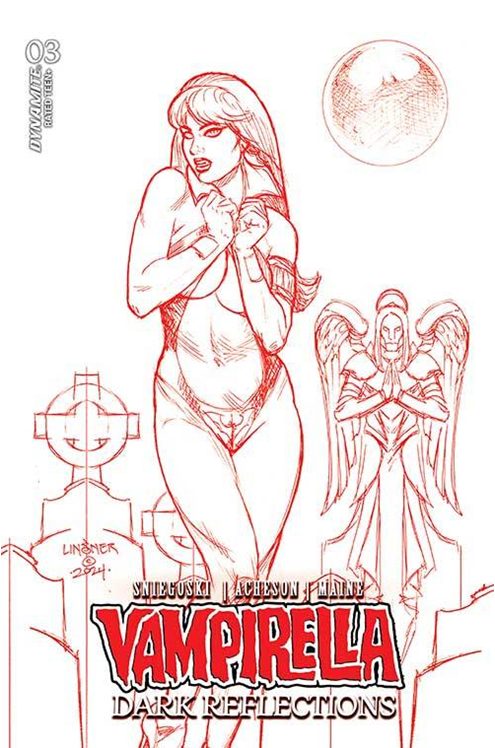 Vampirella Dark Reflections #3 Cover R 11 Copy Last Call Incentive Linsner Red Line Art