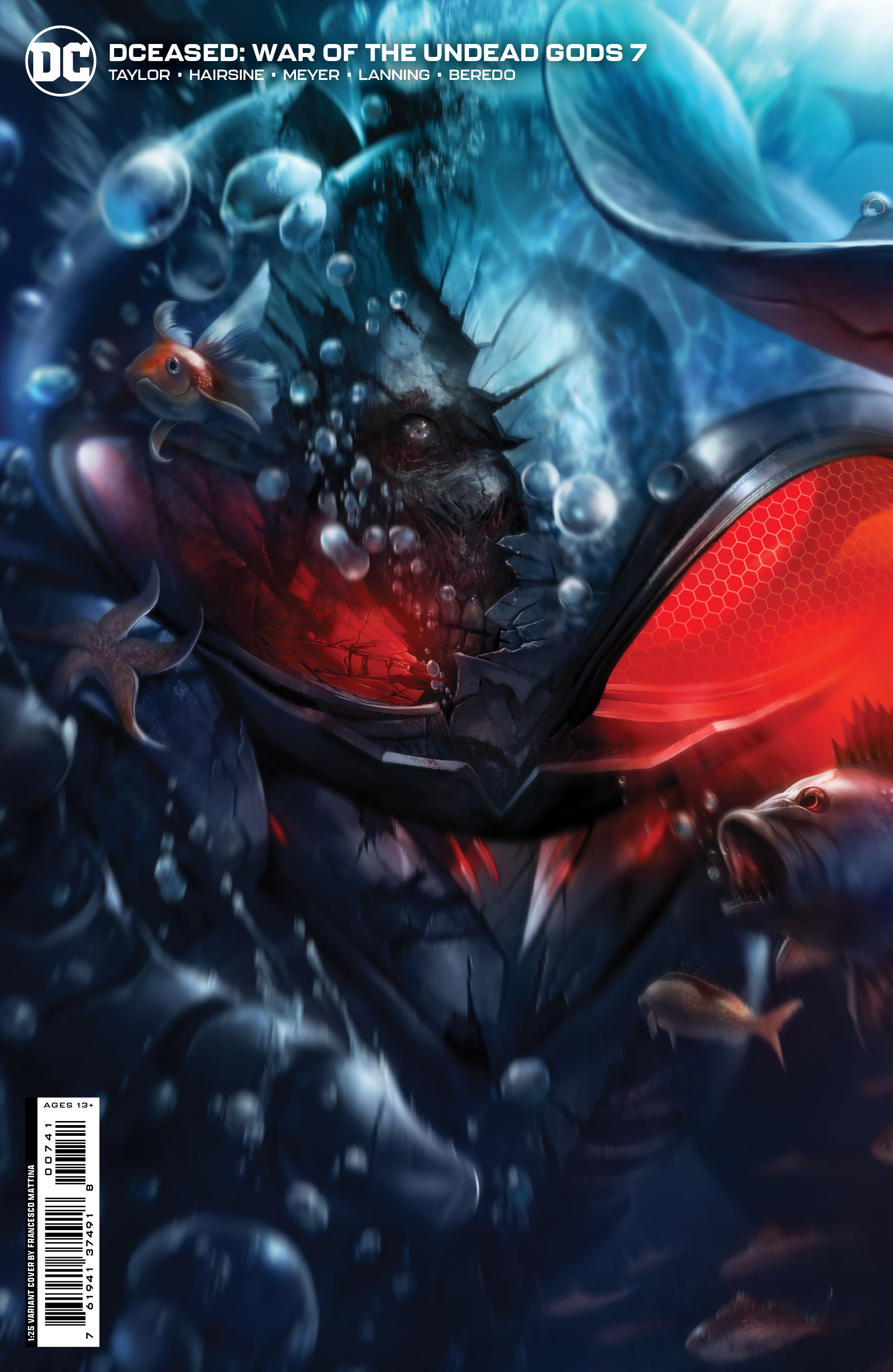 DCeased War of the Undead Gods #7 Cover D 1 for 25 Incentive Francesco Mattina Card Stock Variant (Of 8)