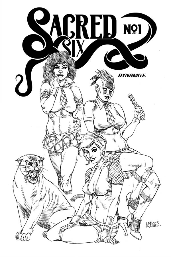 Sacred Six #1 1 for 20 Linsner Black & White Incentive