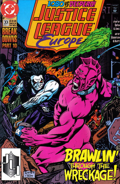 Justice League Europe #33 [Direct]-Fine (5.5 – 7)