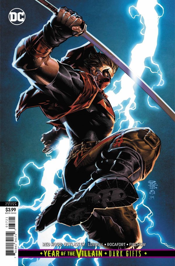 Red Hood: Outlaw # 37 Tan Variant Signed By Lobdell, Rocafort, And Tan