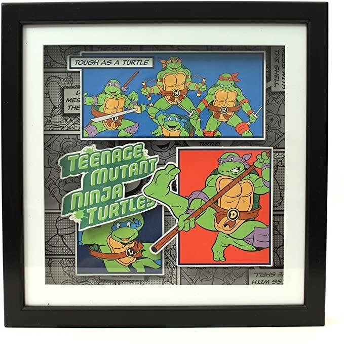 Nickelodeon Teenage Mutant Ninja Turtles Tough as a Turtle 14X14 Shadow Box
