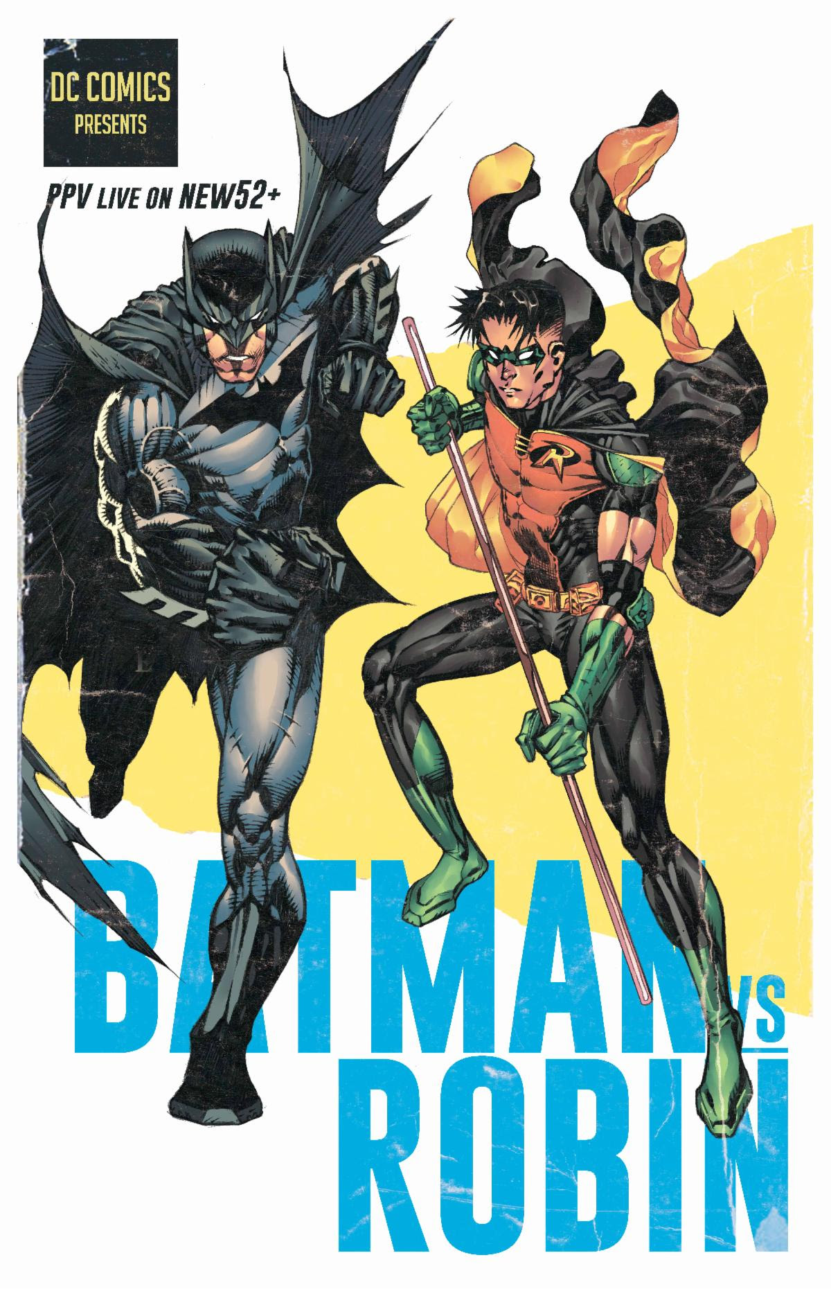 Batman Vs Robin #3 Cover J Mario Fox Foccillo Fight Poster Batman Vs Robin Card Stock Variant (Of 5)