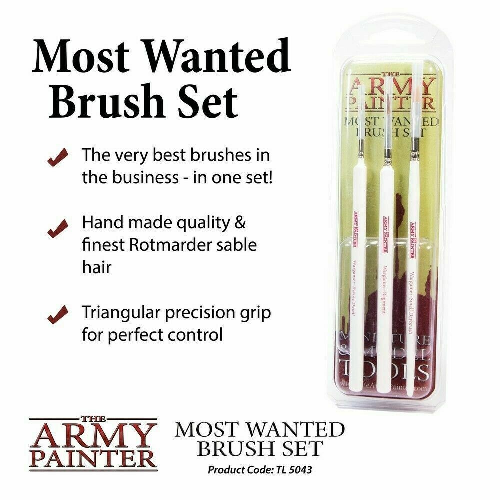Army Painter Most Wanted Paint Brush Set 