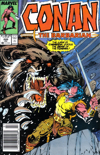 Conan The Barbarian #220 [Newsstand]-Very Good (3.5 – 5)