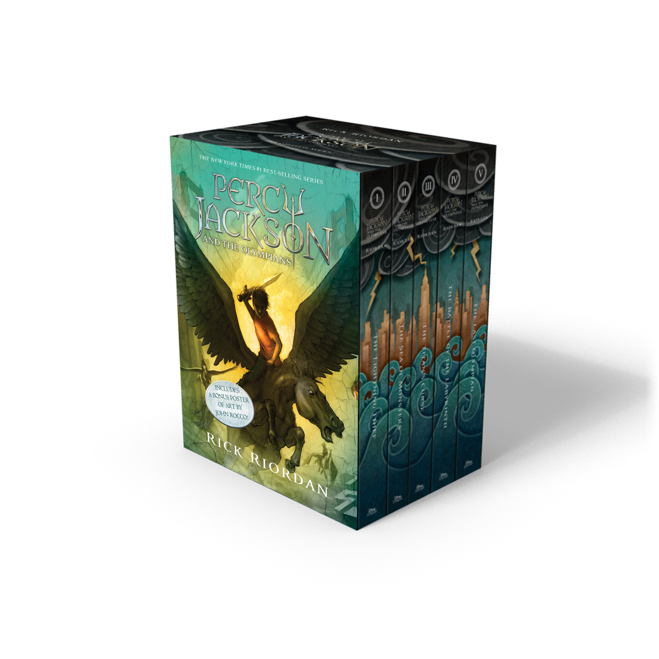 Percy Jackson and the Olympians 5 Book Paperback Boxed Set With Poster