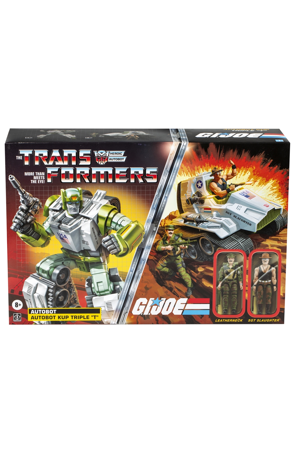 G.I. Joe X Transformers Collaborative Kup Triple T With Sgt. Slaughter And Leatherneck Action Figure