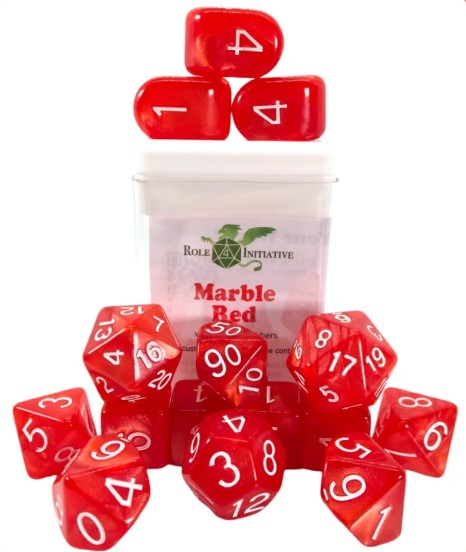 Marble Red - Set of 15 With Arch'd4 In Box
