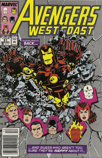 Avengers West Coast #51 [Newsstand]-Very Good (3.5 – 5)