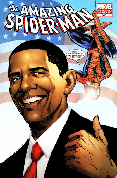 The Amazing Spider-Man #583 [3rd Printing Variant - Barack Obama Cover]-Near Mint (9.2 - 9.8)