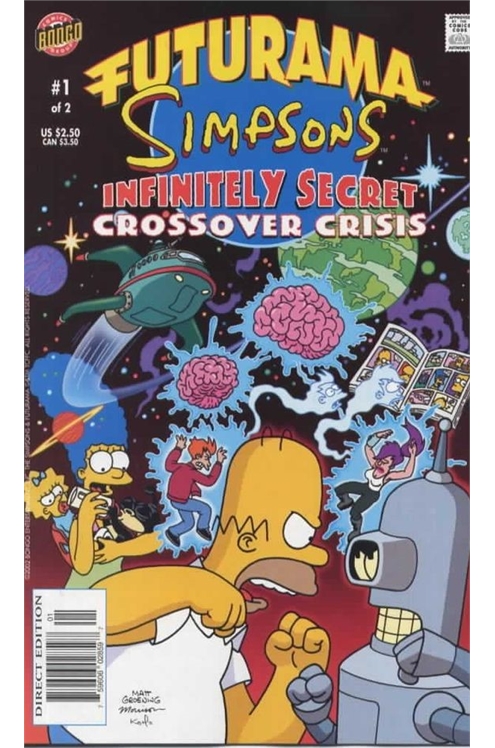 Futurama/Simpsons: Infinitely Secret Crossover Crisis Limited Series Bundle Issues 1-2