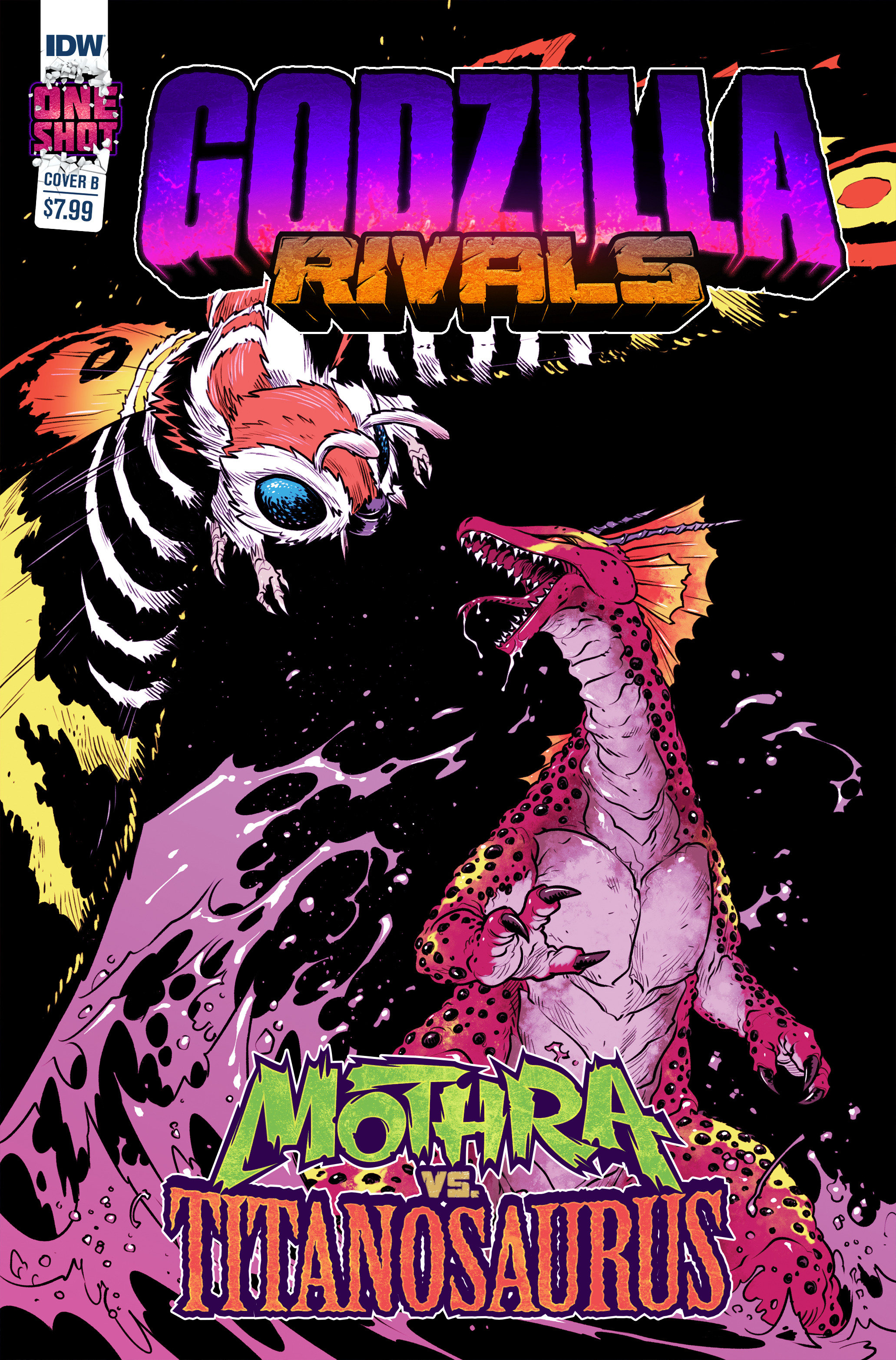 Godzilla Rivals #7 Mothra Vs Titanosaurus Cover B Campbell (Mature)