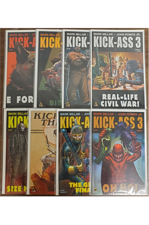 Kick Ass 3 #1-8 (Marvel 2013) Set