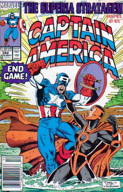 Captain America #392 [Newsstand]-Near Mint (9.2 - 9.8)