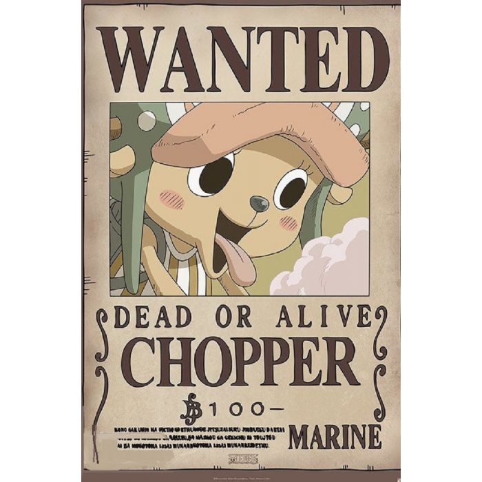 One Piece - Wanted Chopper 24X36 Poster