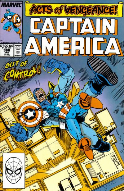 Captain America #366 [Direct] - Fn/Vf 7.0