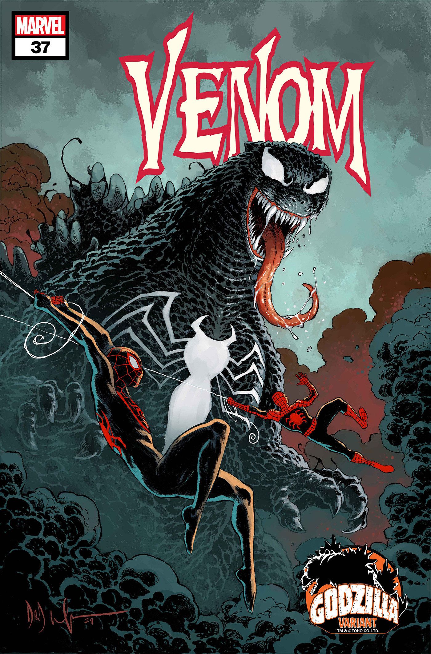 Venom #37 Dave Wachter Godzilla Variant (Venom War)