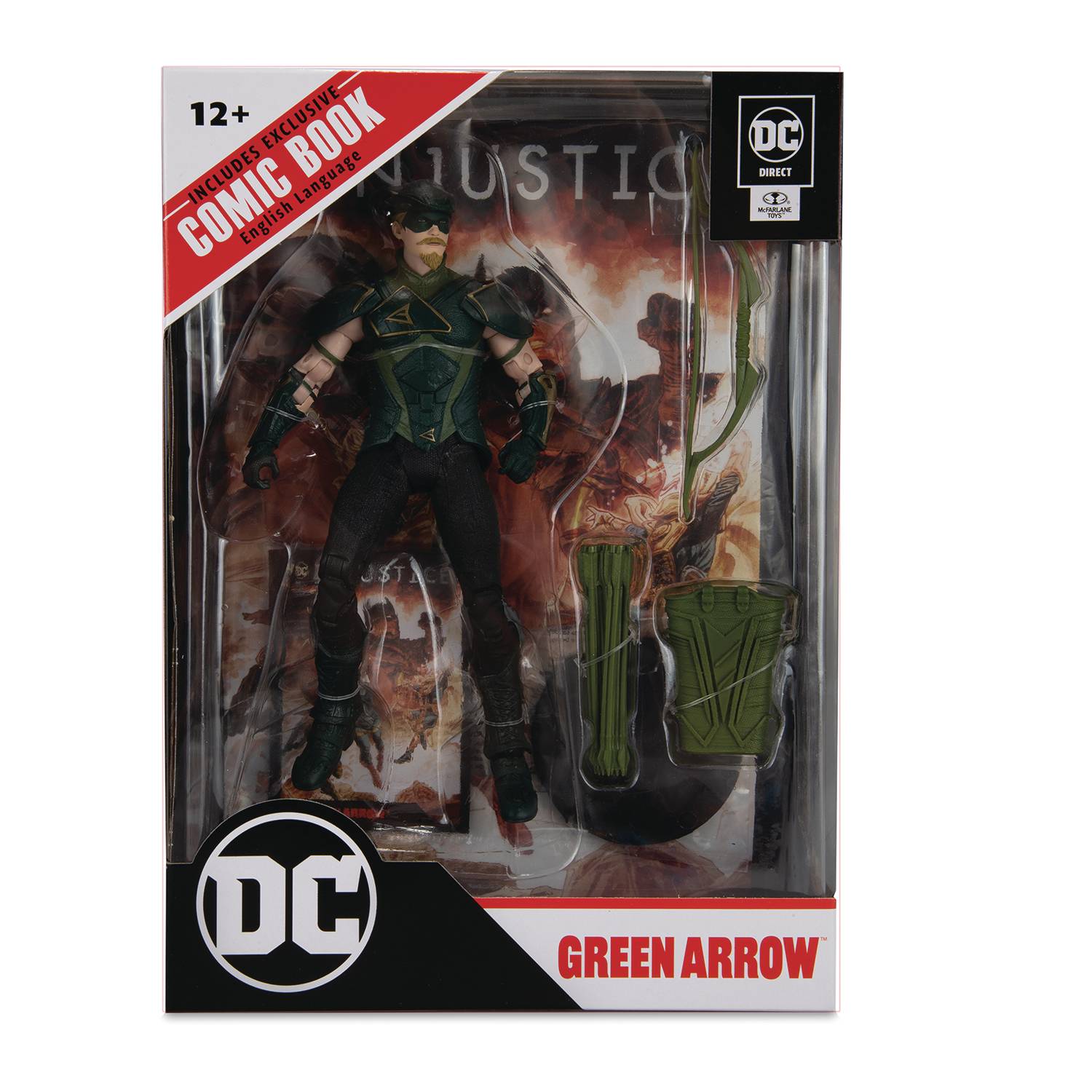 DC Direct Injustice 2 Green Arrow 7-Inch Action Figure With Comic Case