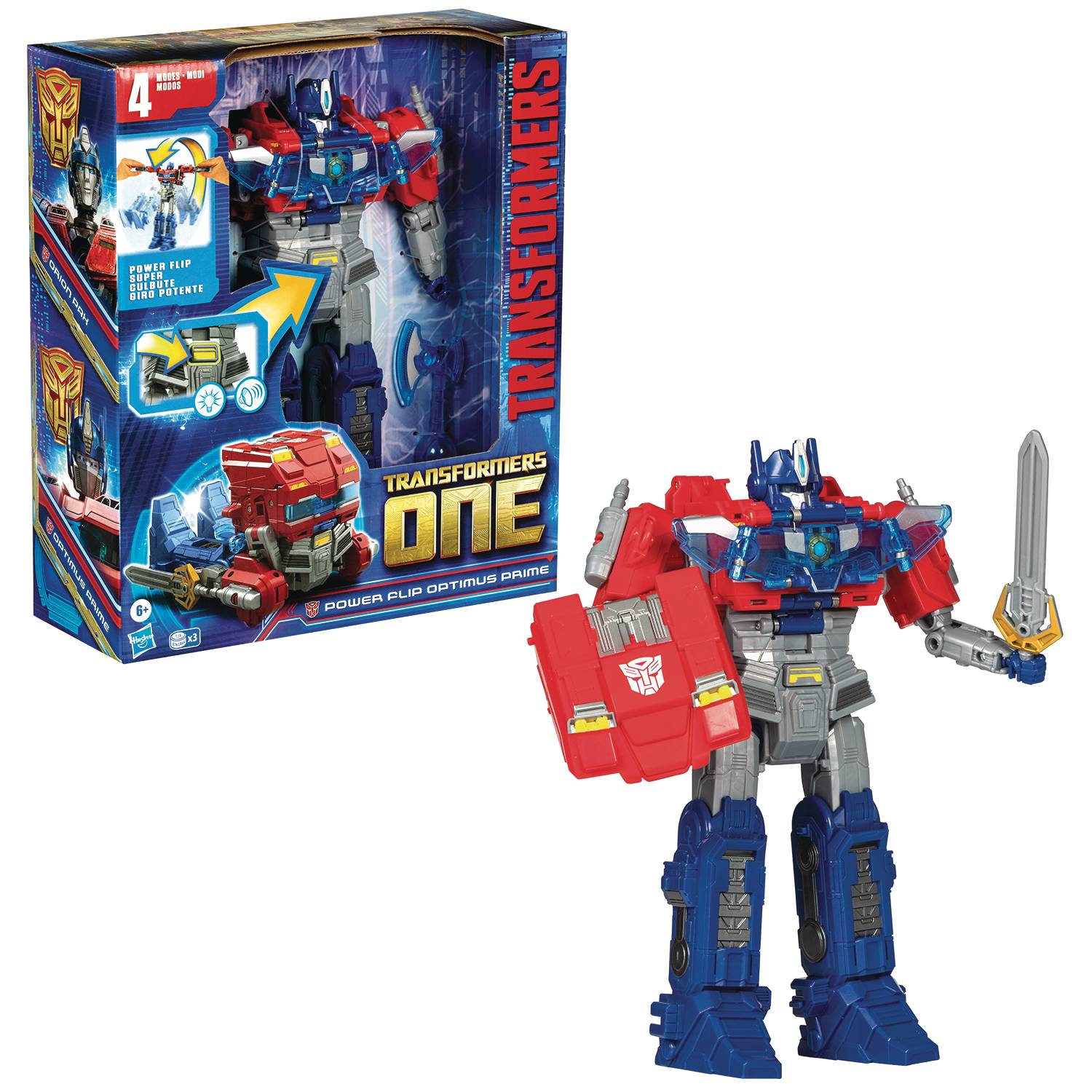 Transformers One Power Flip Optimus Prime Action Figure