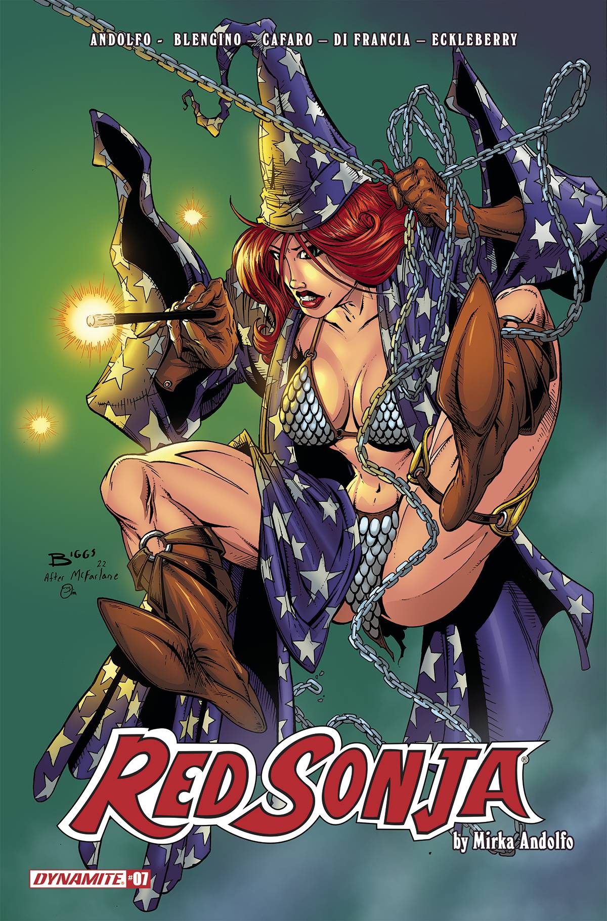 Red Sonja #7 Cover L Last Call Wizard Homage Biggs Original (2021)