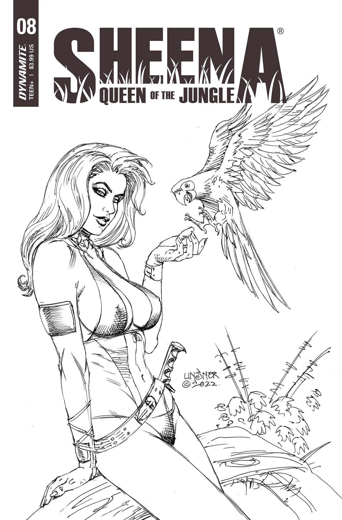 Sheena Queen Jungle #8 Cover F 1 for 10 Incentive Linsner Black & White