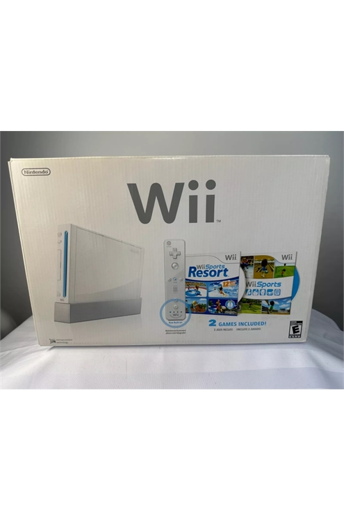 Nintendo Wii Sports And Resort Console Bundle In Box Pre-Owned