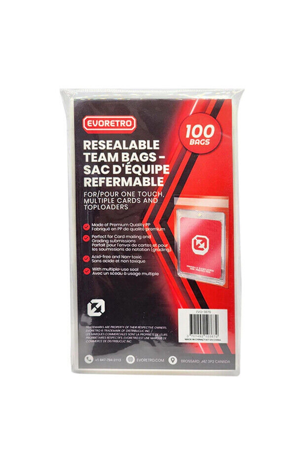 Evoretro Bags: Resealable Team Bags (100)