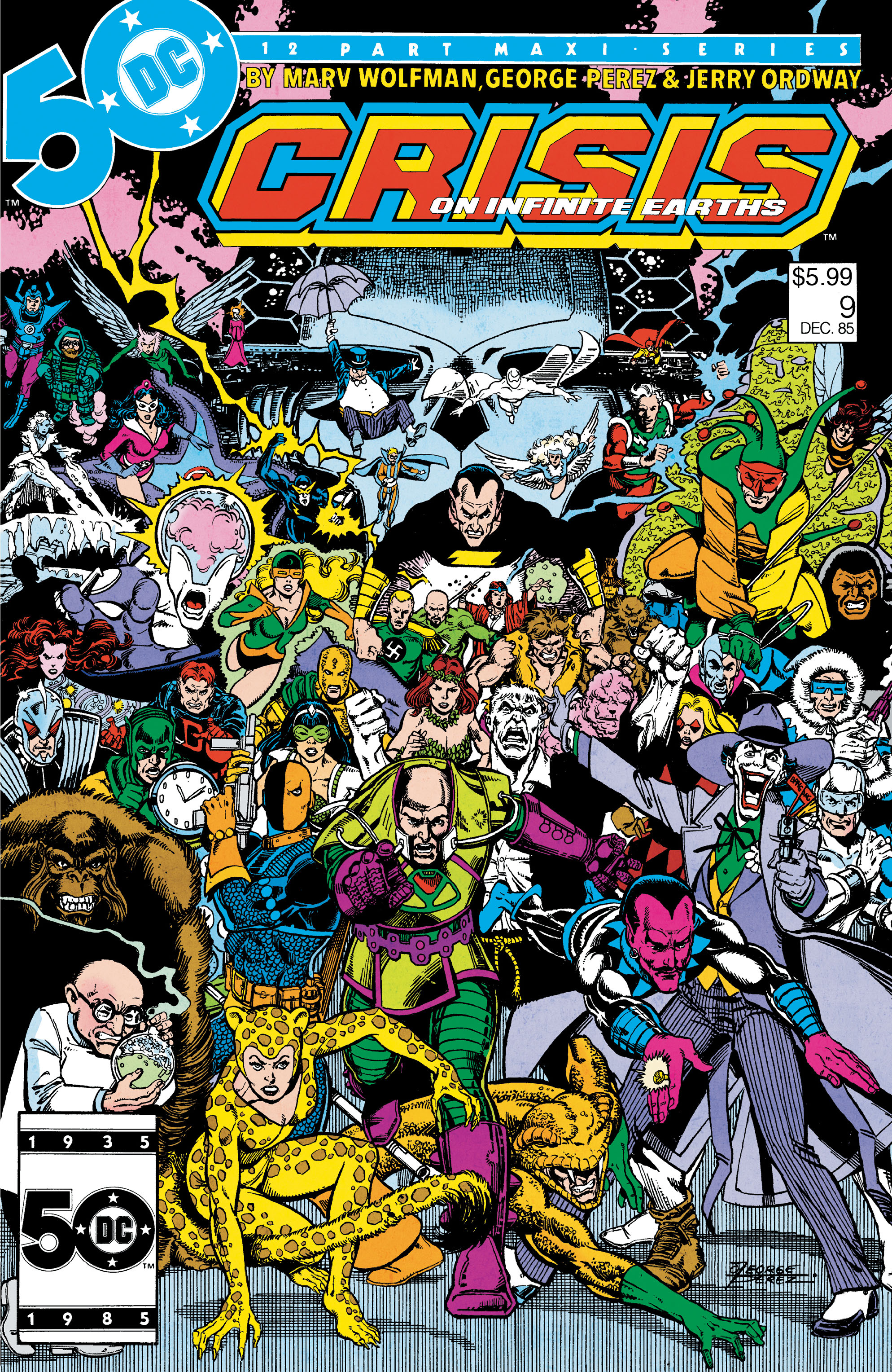 Crisis on Infinite Earth Facsimile Edition #9 Cover B George Perez Foil Variant