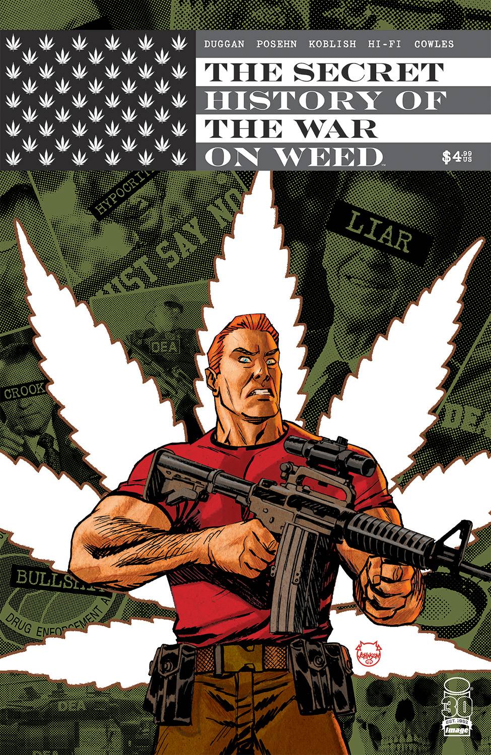 Secret History of War On Weed Cover B 1 for 10 Incentive Johnson
