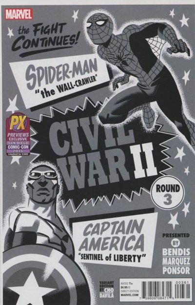 San Diego ComicCon 2016 Civil War II #3 Michael Cho Black & White Variant (Of 7)