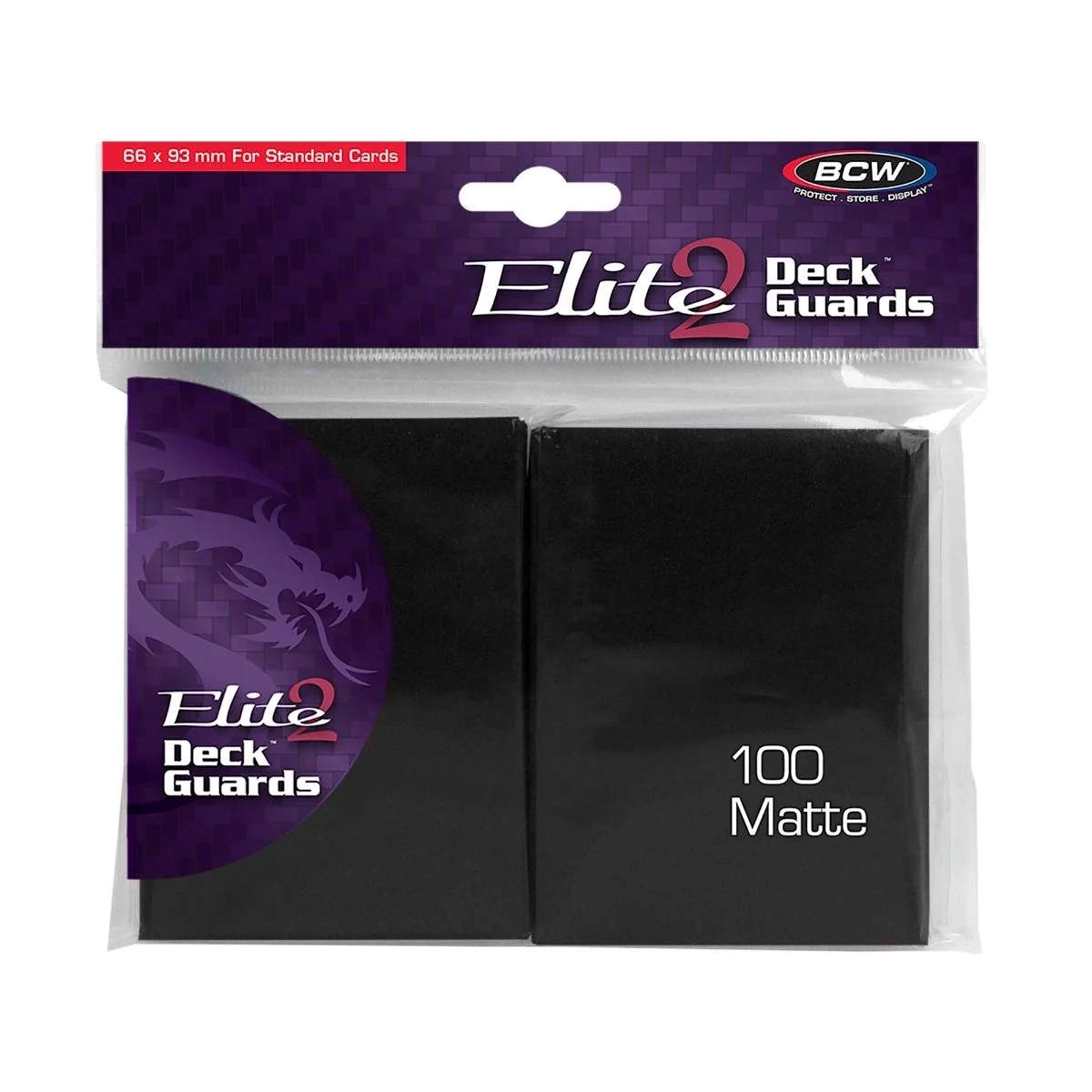 BCW Supplies: Elite Deck Guard 2 - Matte Black 100Ct
