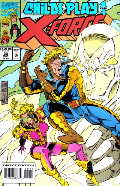 X-Force #32 [Direct Edition]-Very Fine (7.5 – 9)[1St Full App. of Paige Guthrie]