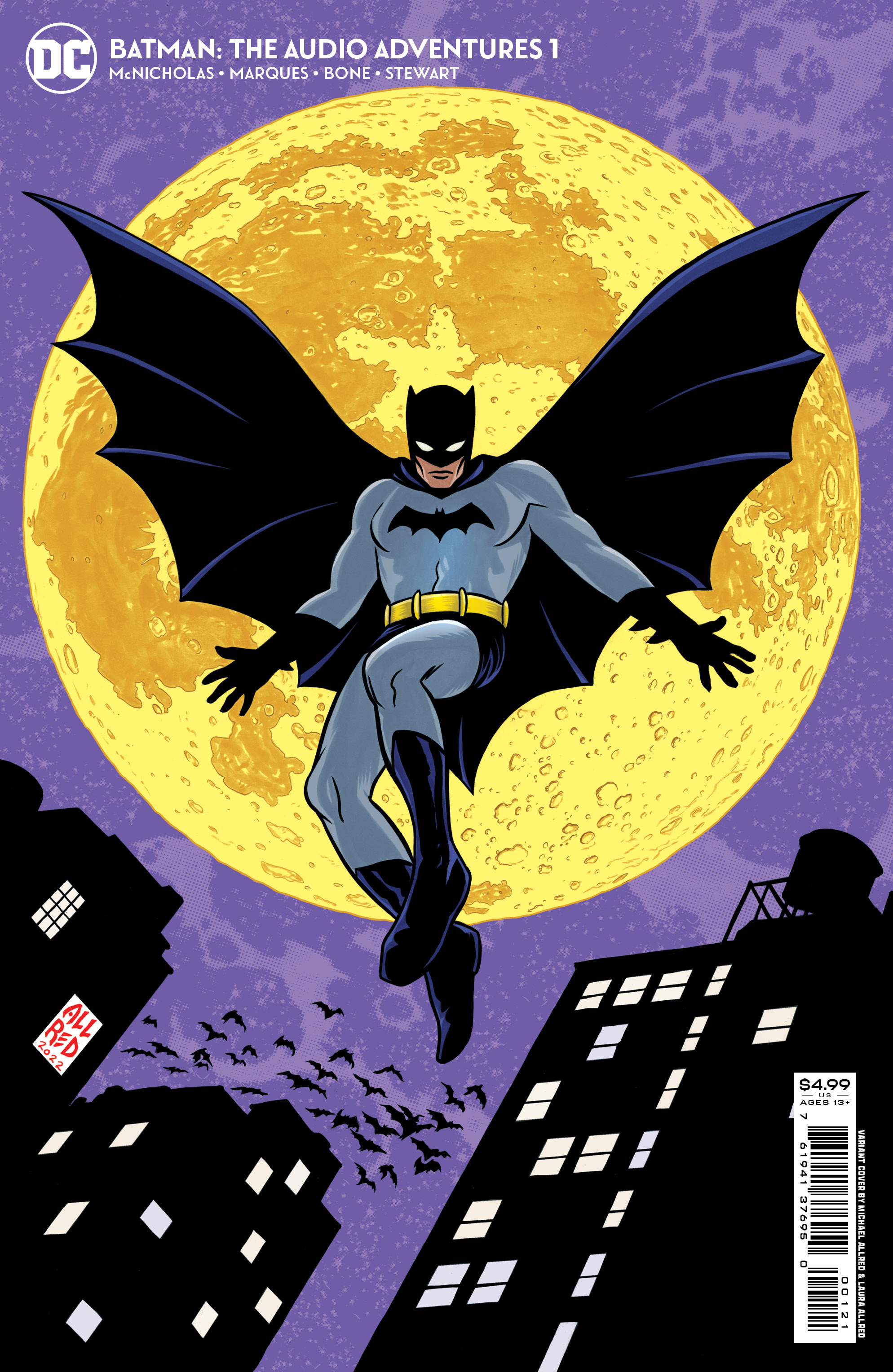 Cosmic Comics - Las Vegas, NV - Batman The Audio Adventures #1 Cover B  Michael Allred Card Stock Variant (Of 7)