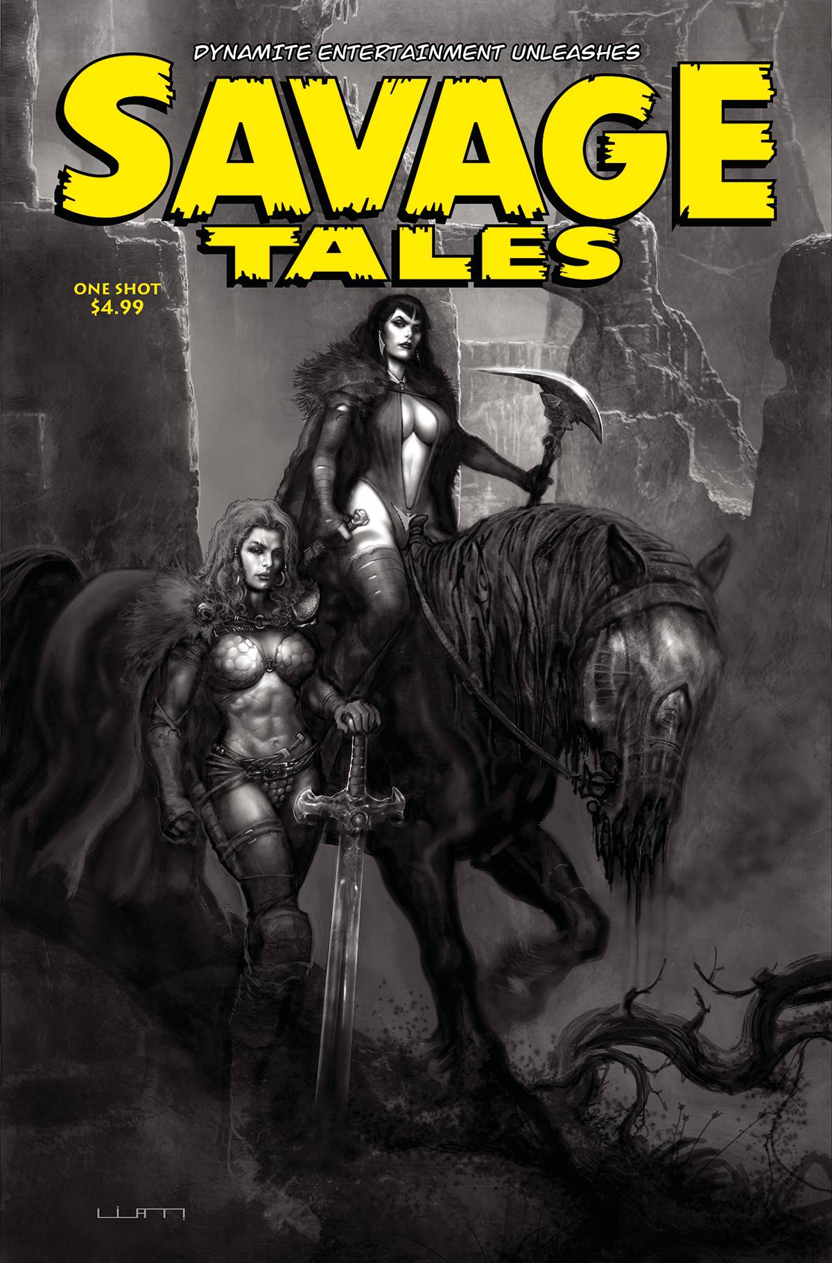 Savage Tales One Shot Cover J 1 for 10 Last Call Incentive Sharp Black & White