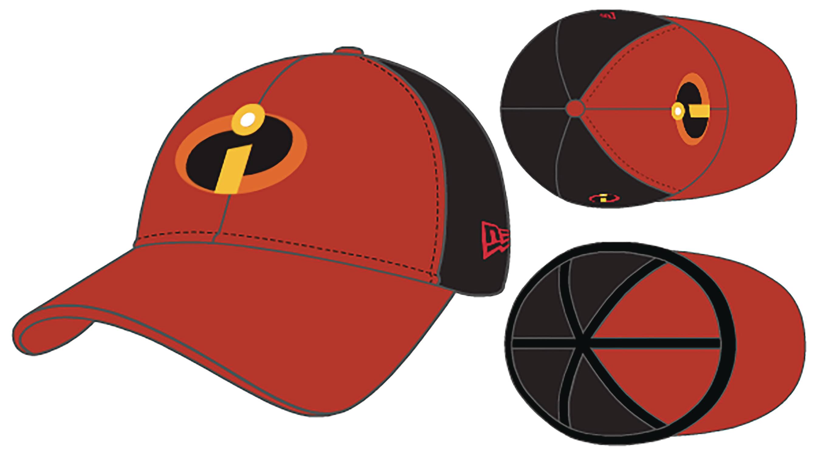 Incredibles Px Red & Black 2 Tone 3930 Flex Fit Cap