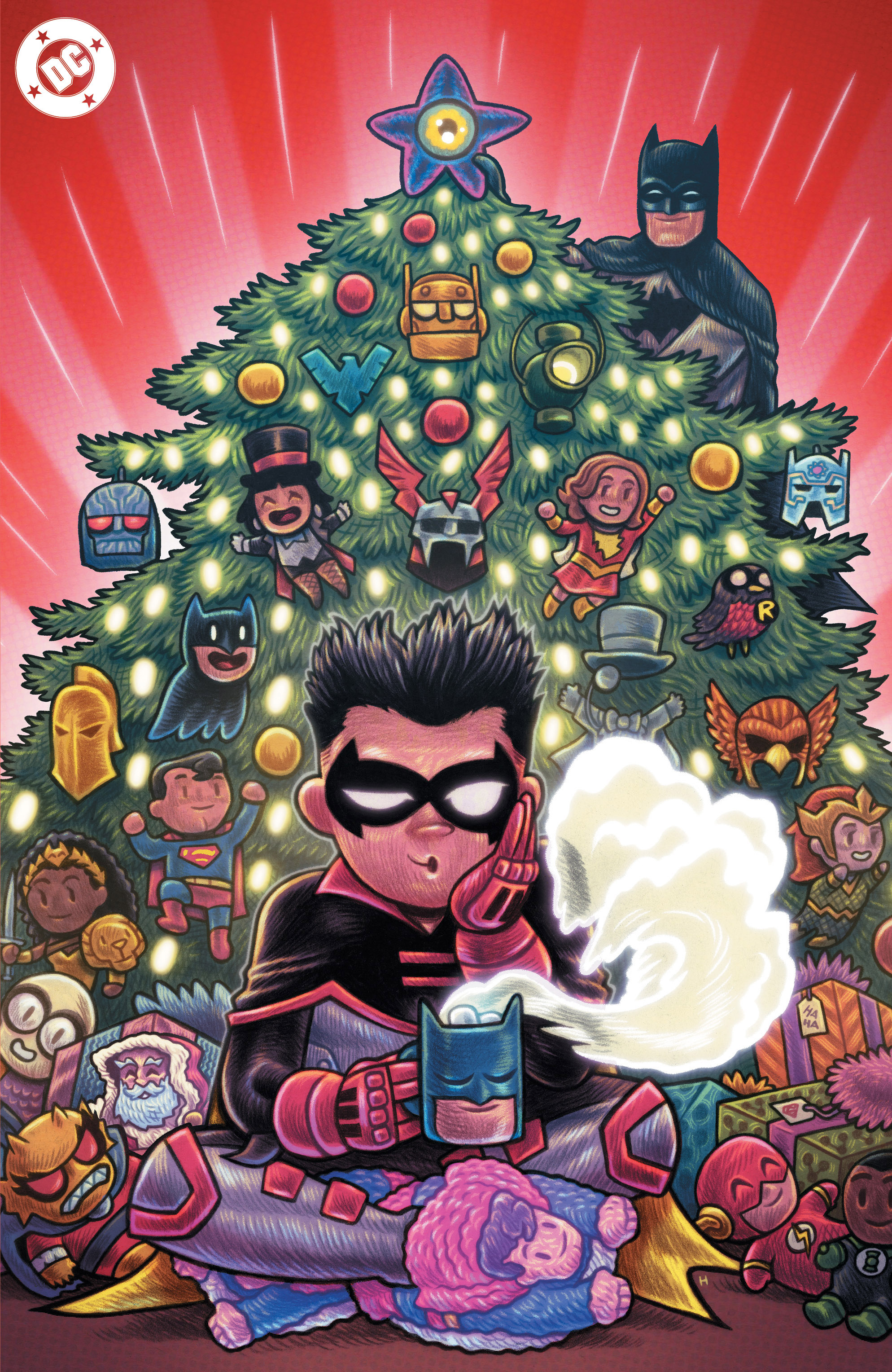 Batman Santa Claus Silent Knight Returns #1 Cover C Dan Hipp DC Holiday Surprise Rub And Snif (Of 5)