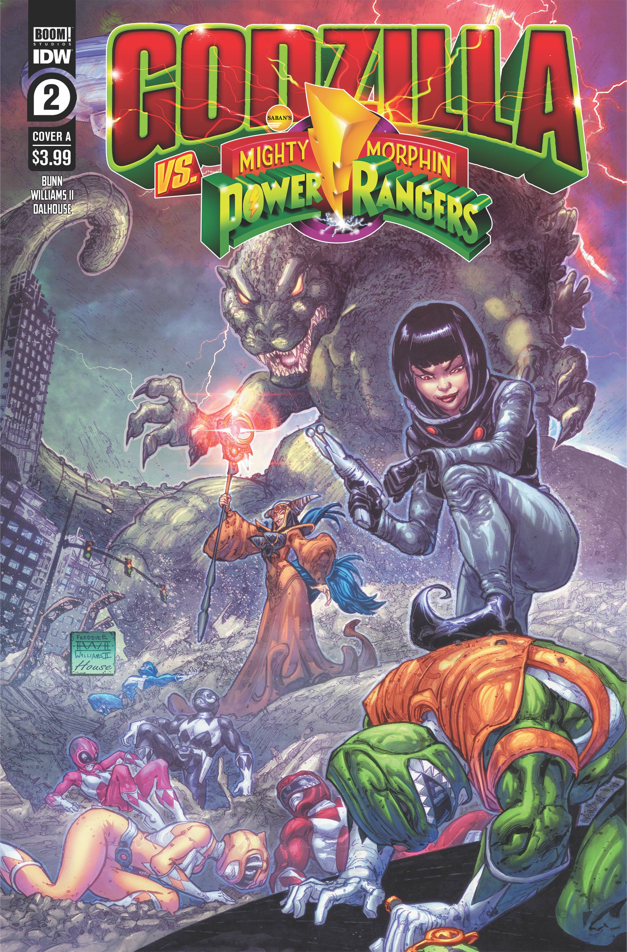 Godzilla Vs Power Rangers #2 Cover A Freddie Williams II (Of 5)