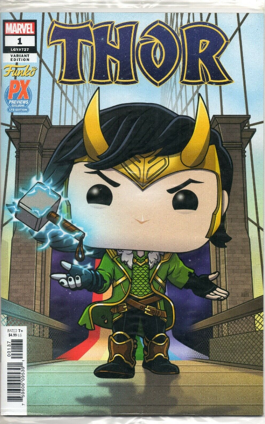 Thor #1 Legacy#727 FCBD 2020 Funko "Loki" Poly-bagged Previews Exclusive Variant (2020)