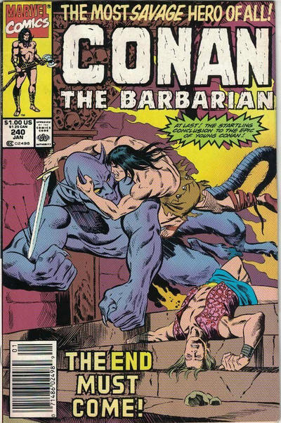 Conan The Barbarian #240 [Newsstand]-Fine (5.5 – 7)