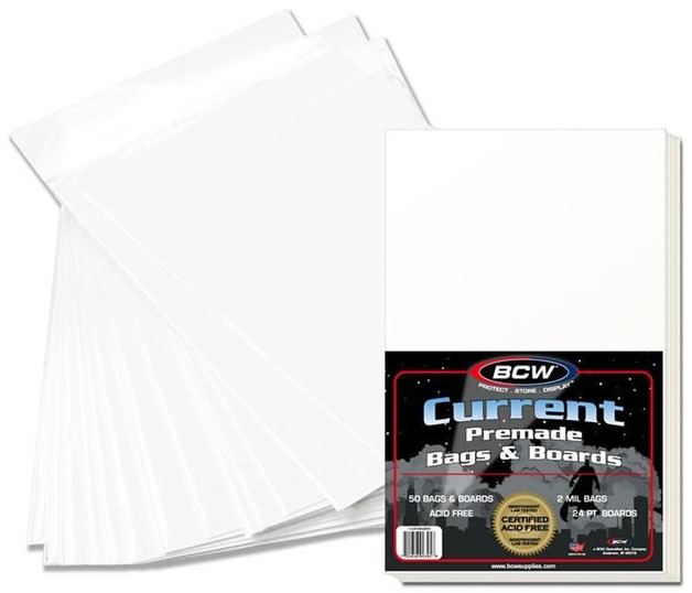 BCW Comic Bag And Board Current Premade 50-Pack