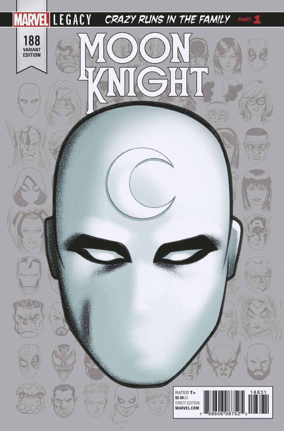 Moon Knight #188 Mckone Legacy Headshot Variant Legacy