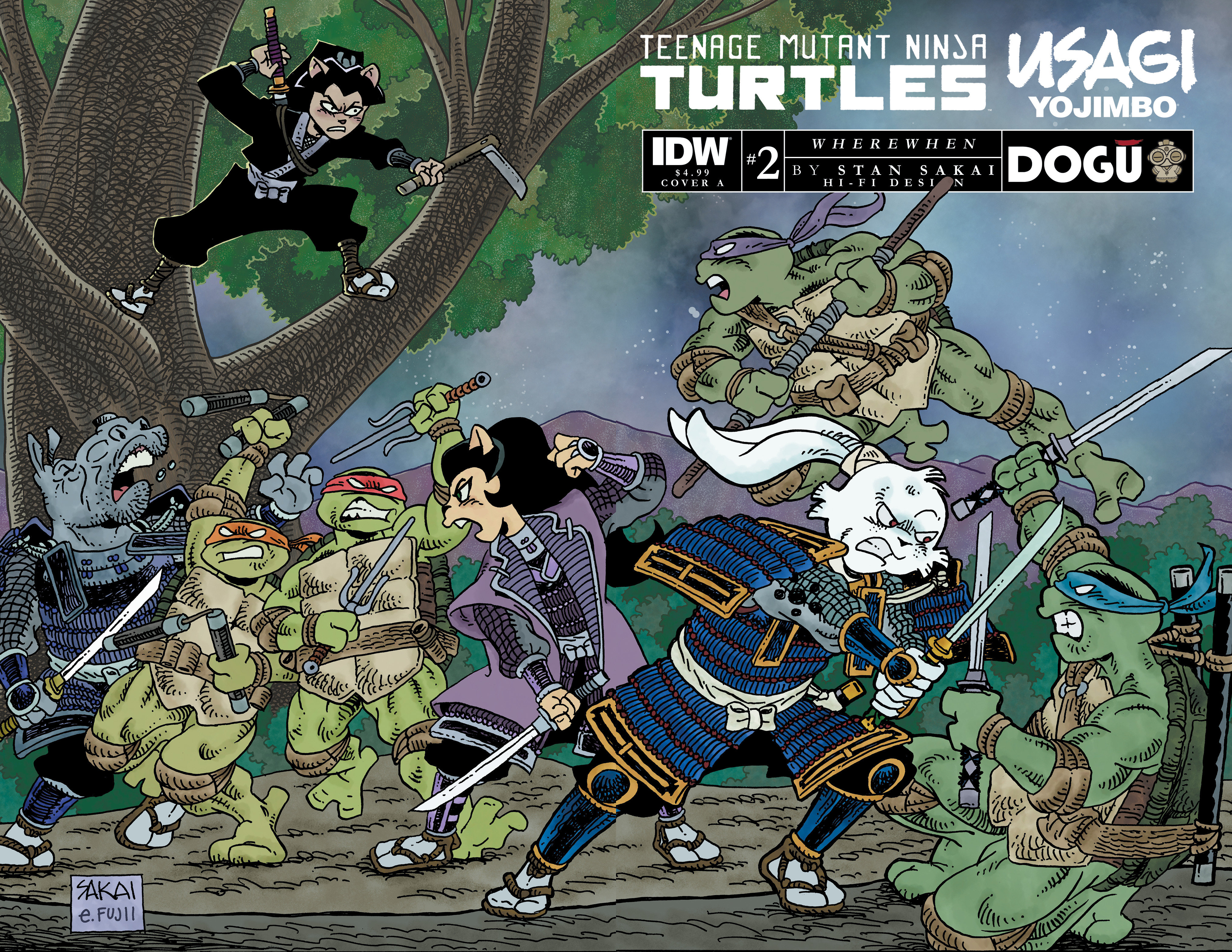 Teenage Mutant Ninja Turtles/Usagi Yojimbo WhereWhen #2 Cover A Sakai